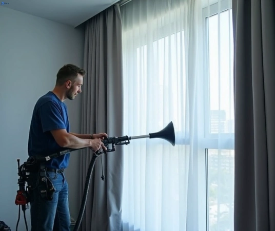 Professional drapes cleaning process tools Matty Curtain Cleaning keperra