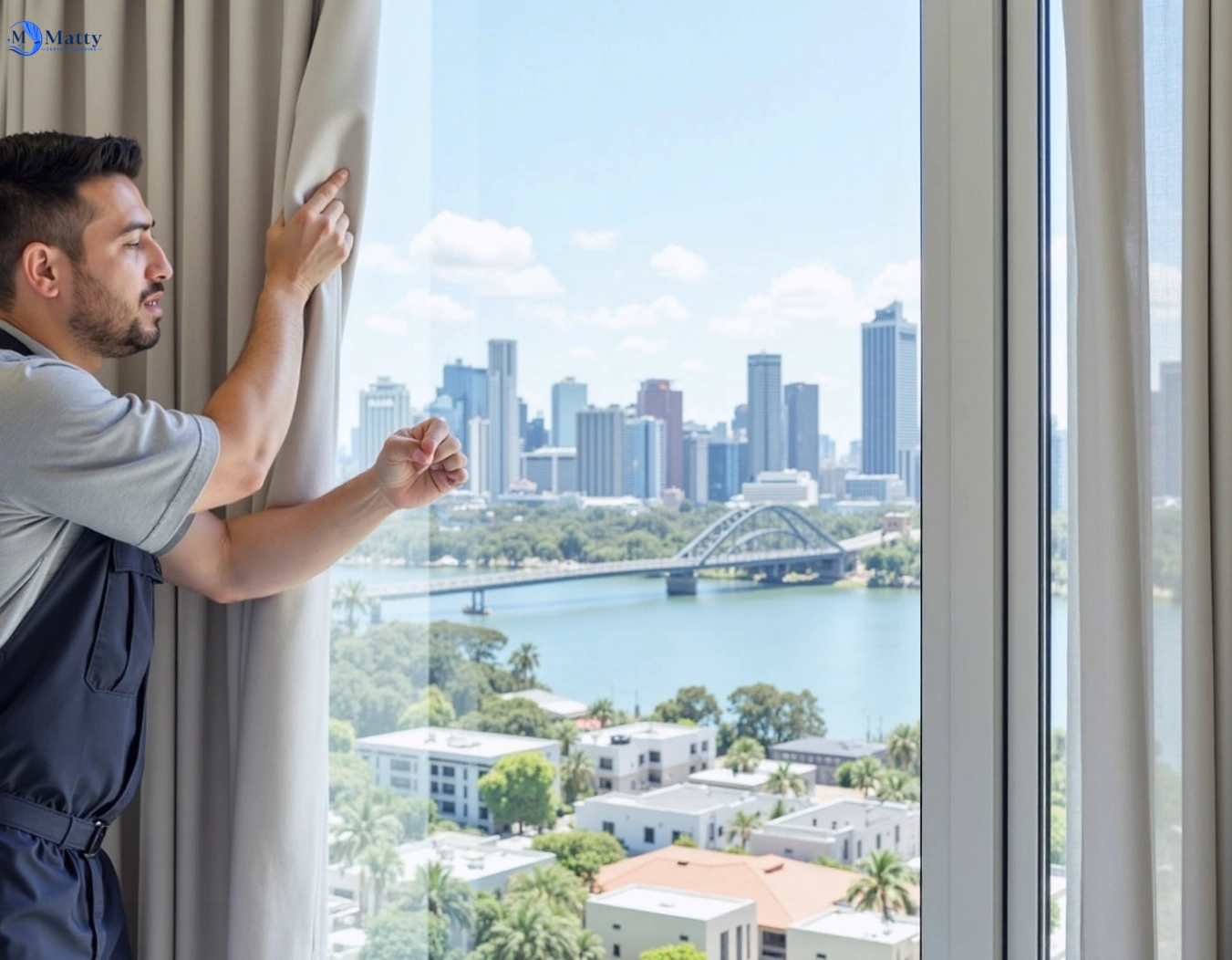 Professional curtain steam cleaning service keperra QLD by Matty Curtain Cleaning